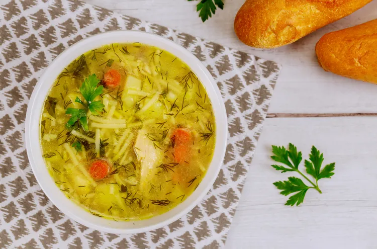 Simple Chicken Soup from Scratch on a Weeknight