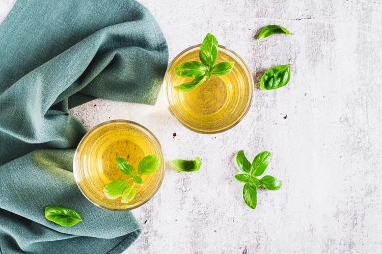 Basil Simple Syrup for Lemonade and Cocktails