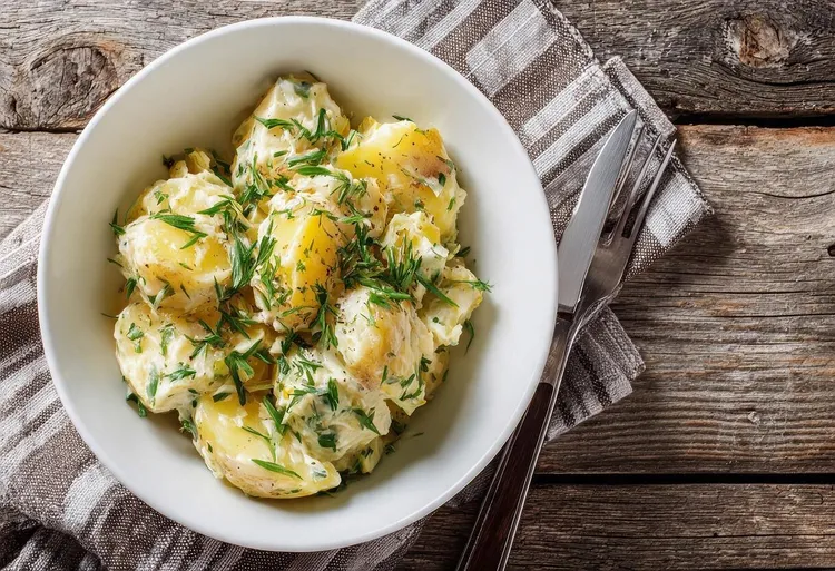 Tarragon Potato Salad (No Mayo and Classic Versions)